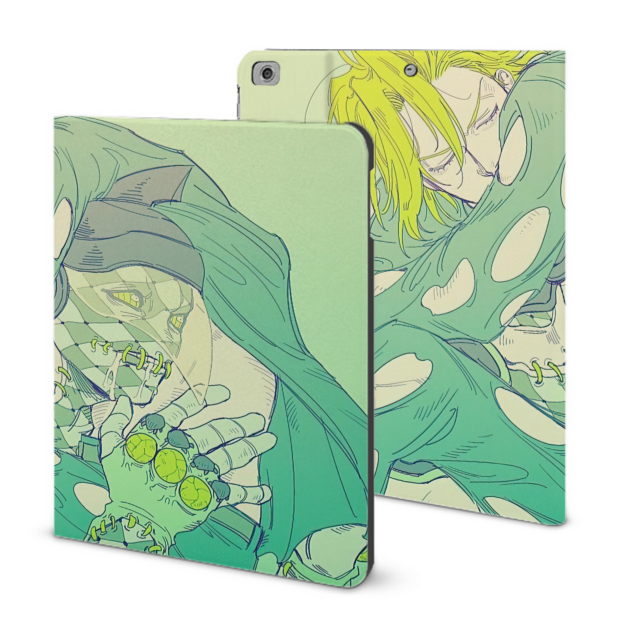 （画像用） ジョジョの奇妙な冒険 JoJo's Bizarre Adventure IPad ケース ブック型 PUレザー TPU 耐衝撃 軽量 薄型 ペン収納なし 全面保護 IPad 各モデル対応